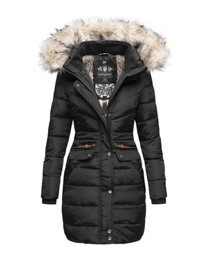 Navahoo Abrigo de Invierno Mujer Paula – Muy Cálido, Repelente al Agua & Con Cuello de Pelo Desmontable