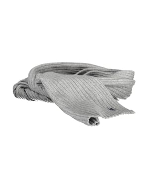 Bufanda de punto acanalado gris