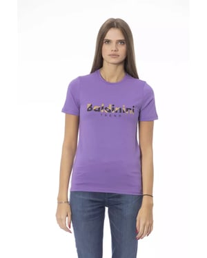 Camiseta de manga corta púrpura Ba23909