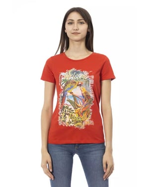 Camiseta de manga corta con gráfico de loro