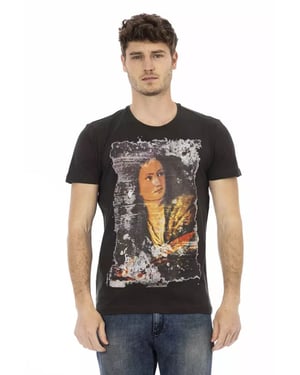 Camiseta de Manga Corta con Cuello Redondo de Arte Vintage