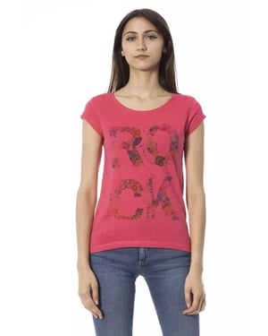 Camiseta de Rock con Estampado Floral de Manga Corta