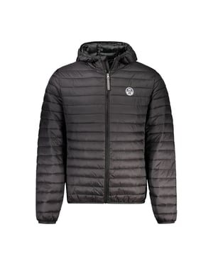Chaqueta acolchada con capucha Modelo Negro