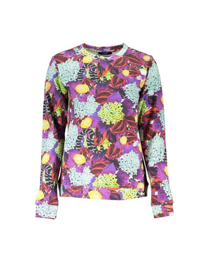 Sudadera de cuello redondo con estampado floral