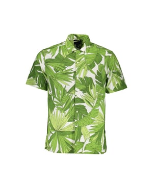 Camisa con estampado de hojas de palma