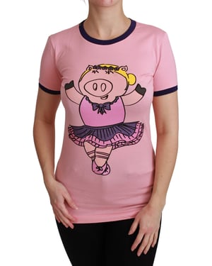 Camiseta de Manga Corta Bailarina de Cerdo