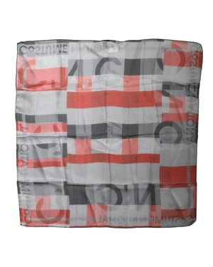 Pañuelo de Seda con Estampado Geométrico