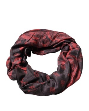 Bufanda con estampado de calaveras