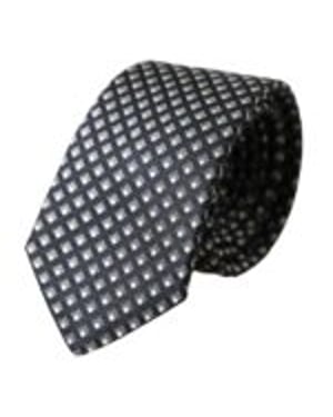 Corbata de seda con patrón geométrico