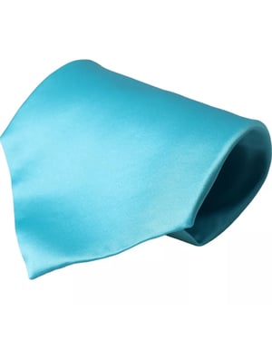 Corbata de seda turquesa lisa