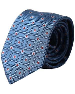 Corbata de seda con patrón geométrico