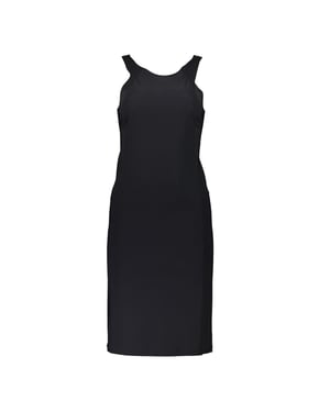 Vestido Ajustado Sin Mangas con Escote Redondo