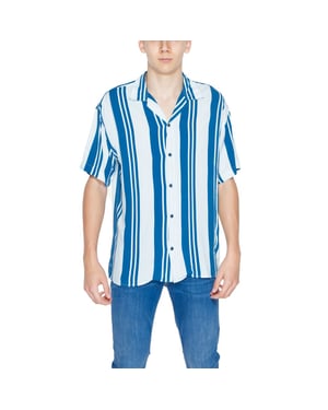 Camisa de manga corta de viscosa a rayas