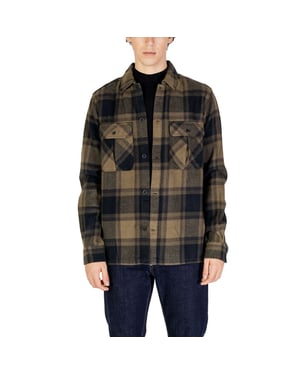 Camisa de Franela Negro Oliva