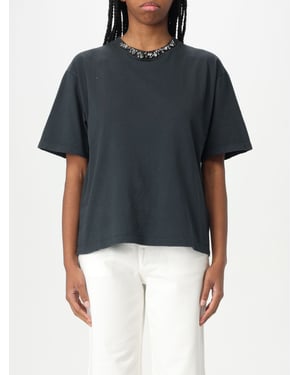 Camiseta Relajada Embellecida con Cristales