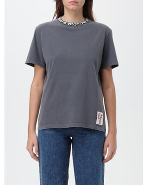Camiseta con Cuello Adornado