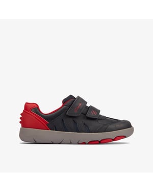 Zapatos Rex Play K Navy/Rojo Lea
