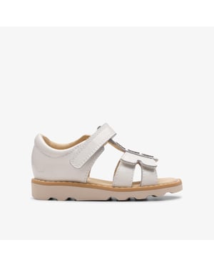 Sandalias de Patente Blanca Crown Skip T.
