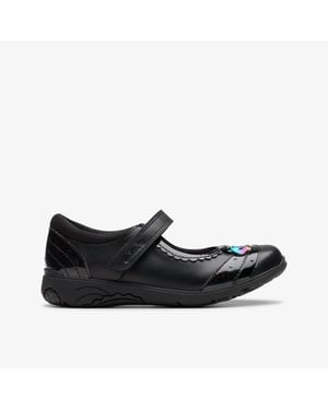 Zapatos de Cuero Negros Relda Spark para Niños