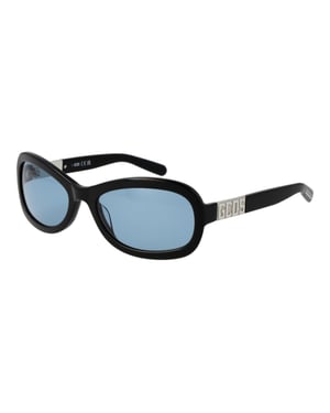 Gafas de sol ovaladas con patillas de logo