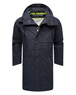 Chaqueta ligera para hombre Stone Harbour Yaroon de algodón y corte largo