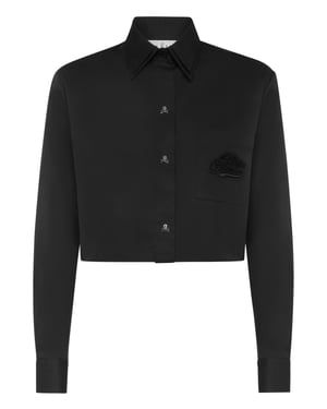 Cropped Double Collar Shirt Plein Deluxe