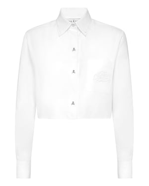Cropped Double Collar Shirt Plein Deluxe