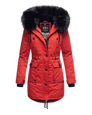 Navahoo Chaqueta de invierno Luluna-Princess para mujer – Cálida, Moderna & Con Forro de Borreguito y Cuello de Pelo Sintético