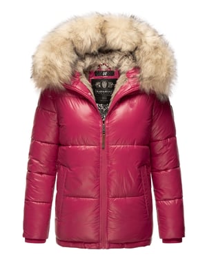 Navahoo Chaqueta de invierno Premium Tikunaa para mujer – Estilo Puffer, Cálida & Con Cuello de Pelo Sintético