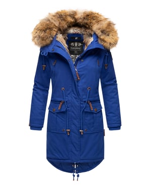 Navahoo Chaqueta de invierno Rosinchen para mujer – Parka Clásico con Cuello de Pelo Sintético Desmontable