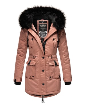 Navahoo Chaqueta de invierno Luluna-Princess para mujer – Cálida, Moderna & Con Forro de Borreguito y Cuello de Pelo Sintético