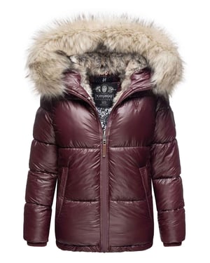 Navahoo Chaqueta de invierno Premium Tikunaa para mujer – Estilo Puffer, Cálida & Con Cuello de Pelo Sintético