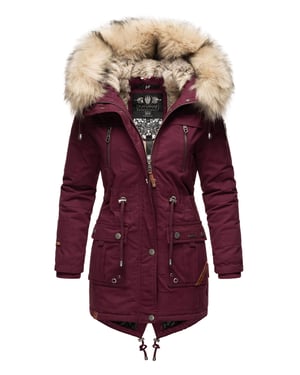 Navahoo Chaqueta de Invierno Premium Honigfee para Mujer – Parka Cálida con Cuello de Pelo Sintético Desmontable