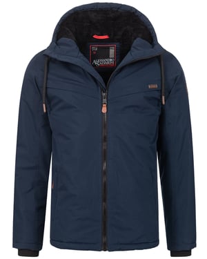 Chaqueta de invierno para hombre Alessandro Salvarini AS-331 con forro de borreguito y capucha