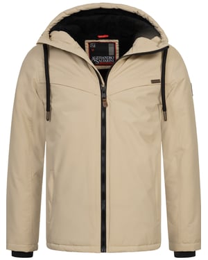 Chaqueta de invierno para hombre Alessandro Salvarini AS-331 con forro de borreguito y capucha