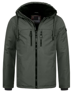 Chaqueta de invierno para hombre Alessandro Salvarini AS-332 con forro de borreguito y capucha
