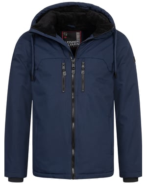 Chaqueta de invierno para hombre Alessandro Salvarini AS-332 con forro de borreguito y capucha