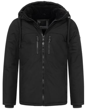 Chaqueta de invierno para hombre Alessandro Salvarini AS-332 con forro de borreguito y capucha