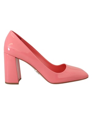Zapatos de tacón bloque de charol