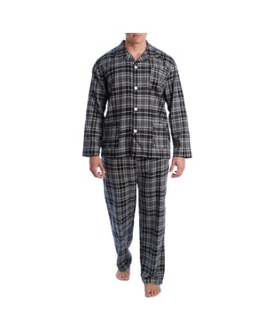 Pijama Hombre Algodón con Camisa Manga Larga KLP7