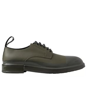 Zapatos Derby Sin Cordones Verde Militar