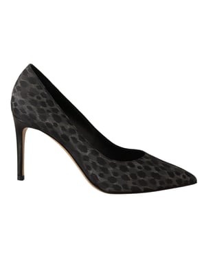 Zapatos de Tacón de Puntera Puntiaguda con Estampado de Leopardo