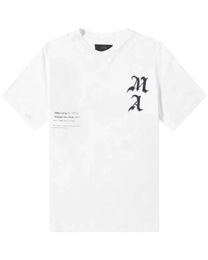 Camiseta Blanca Con Calavera A Cuadros De Amiri Wes Lang