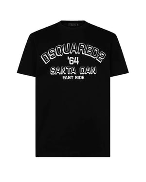 Camiseta Negra Dsquared2 Santa Dan 64