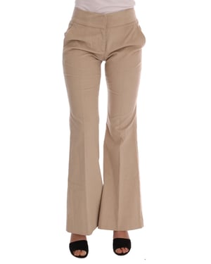 Pantalones de campana Beige