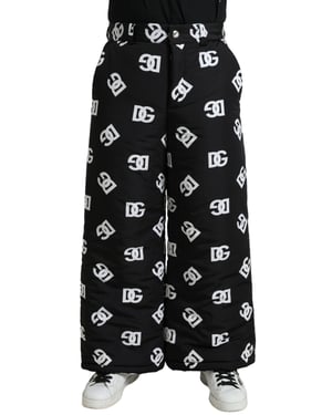 Pantalones anchos acolchados con estampado de logo Dg
