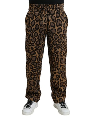 Pantalones Casual de Estampado de Leopardo