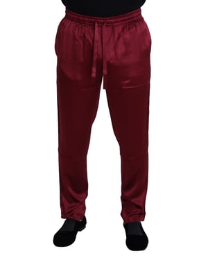 Pantalones de seda con cordón