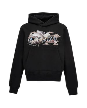Sudadera Con Capucha Amiri Pegasus Script Negra