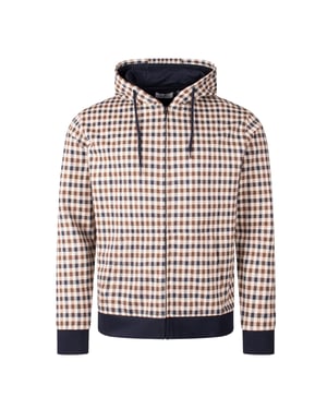 Sudadera Con Capucha Y Cremallera Completa Aquascutum Active Iconic Club Check